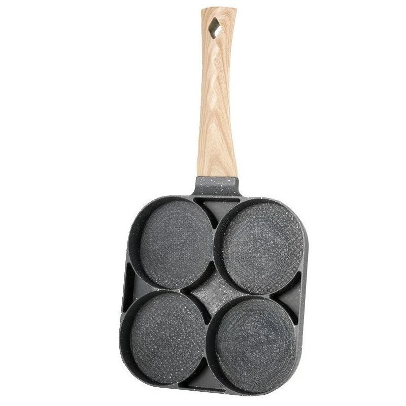 4-hole Omelet Pan Frying Pot Thickened Non-stick Egg Pancake Steak Cooking Pan Hamburg bread Breakfast Maker Induction cooker
