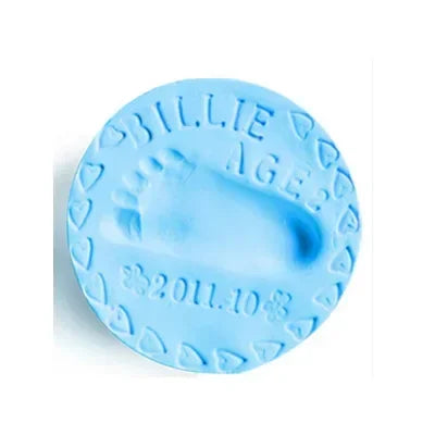 Baby Footprint Clay  Baby DIY Hand Print Footprint Imprint Baby Care Non-toxic Clay Kit Casting Parent-child Hand Ink Pad Toys