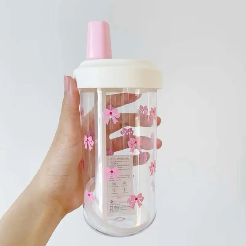 Purple Bow Tumbler with Straw – Kawaii Bubble Tea Cup