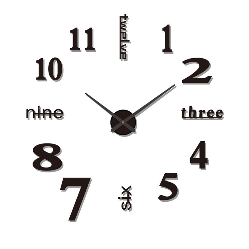 Afinmex™ 3D Wall Decal Decorative Clock