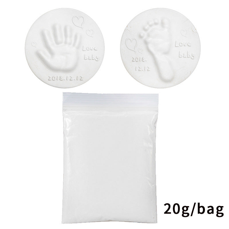 Baby Footprint Clay  Baby DIY Hand Print Footprint Imprint Baby Care Non-toxic Clay Kit Casting Parent-child Hand Ink Pad Toys