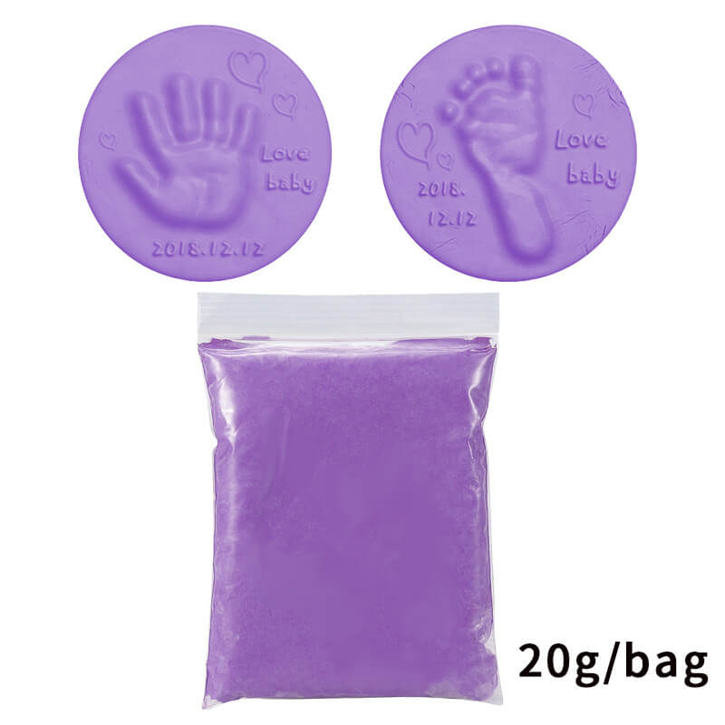 Baby Footprint Clay  Baby DIY Hand Print Footprint Imprint Baby Care Non-toxic Clay Kit Casting Parent-child Hand Ink Pad Toys