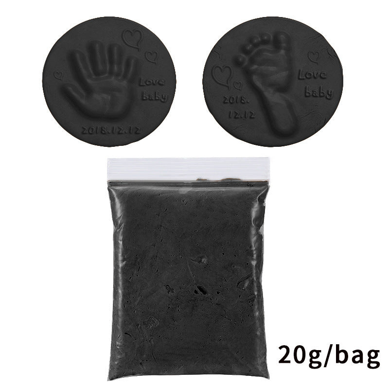 Baby Footprint Clay  Baby DIY Hand Print Footprint Imprint Baby Care Non-toxic Clay Kit Casting Parent-child Hand Ink Pad Toys