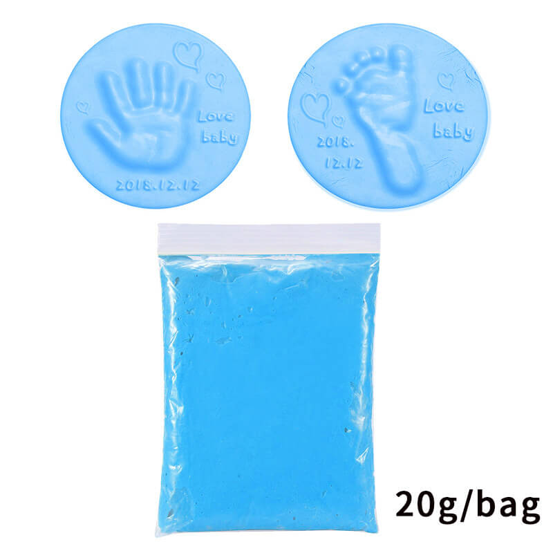 Baby Footprint Clay  Baby DIY Hand Print Footprint Imprint Baby Care Non-toxic Clay Kit Casting Parent-child Hand Ink Pad Toys