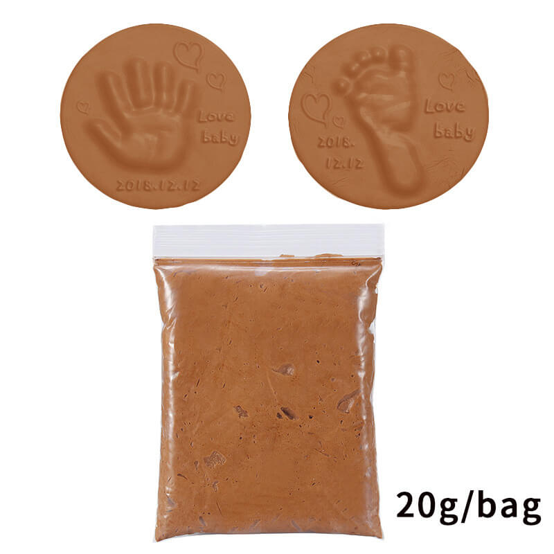 Baby Footprint Clay  Baby DIY Hand Print Footprint Imprint Baby Care Non-toxic Clay Kit Casting Parent-child Hand Ink Pad Toys
