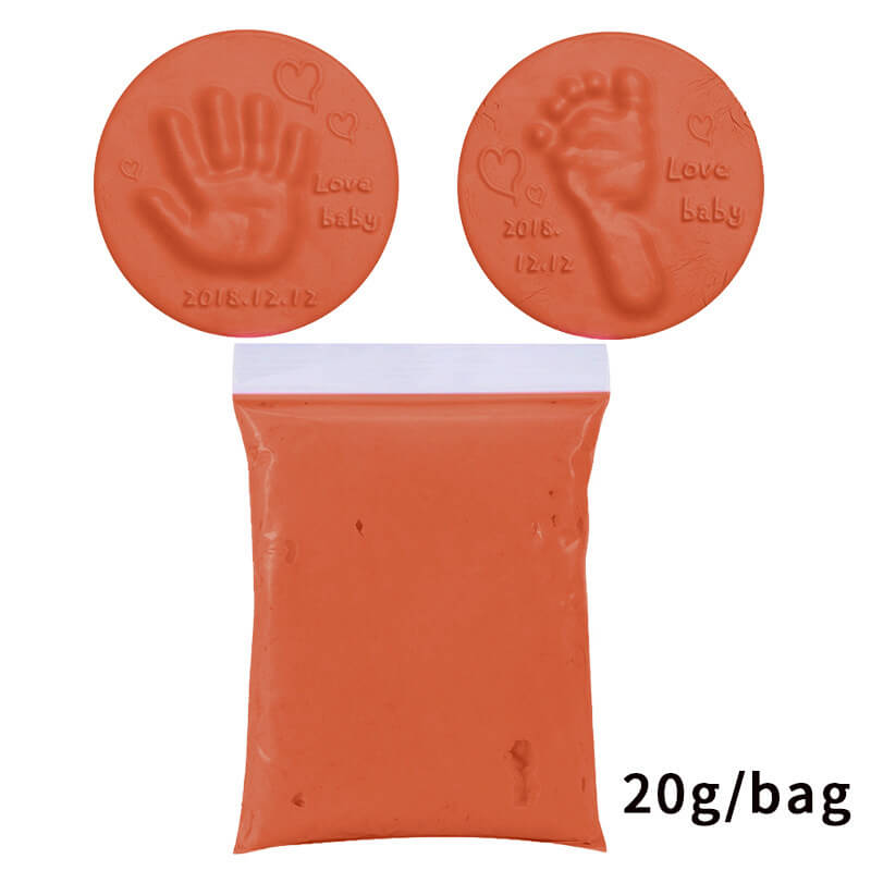 Baby Footprint Clay  Baby DIY Hand Print Footprint Imprint Baby Care Non-toxic Clay Kit Casting Parent-child Hand Ink Pad Toys