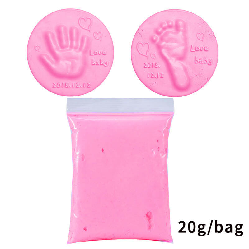 Baby Footprint Clay  Baby DIY Hand Print Footprint Imprint Baby Care Non-toxic Clay Kit Casting Parent-child Hand Ink Pad Toys