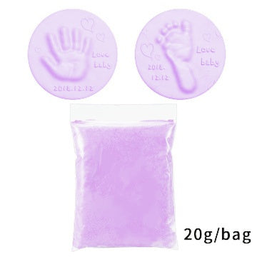 Baby Footprint Clay  Baby DIY Hand Print Footprint Imprint Baby Care Non-toxic Clay Kit Casting Parent-child Hand Ink Pad Toys