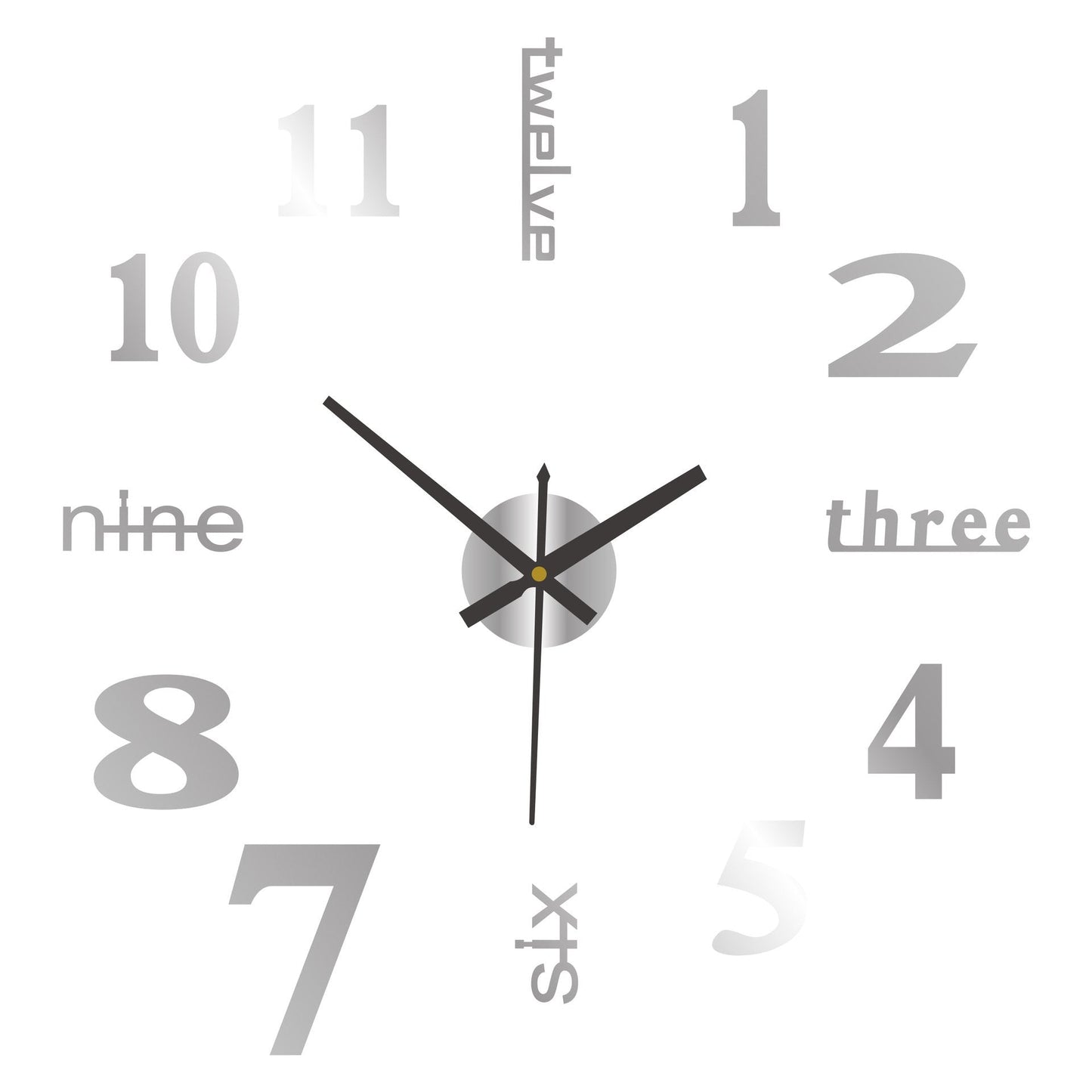 Afinmex™ 3D Wall Decal Decorative Clock