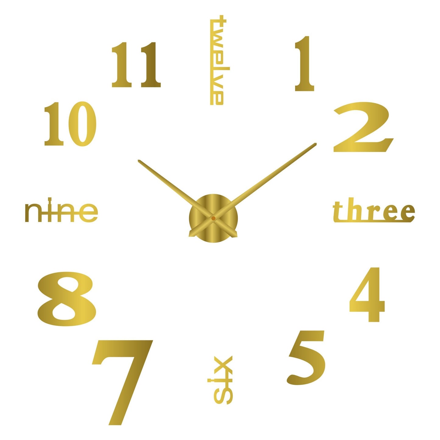 Afinmex™ 3D Wall Decal Decorative Clock